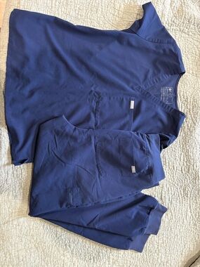 Figs Navy Medical Scrub Top and Pants